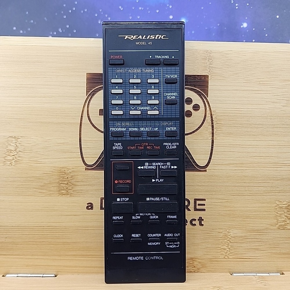 Realistic Model 45 VCR Remote Control Made In Japan OEM Controller